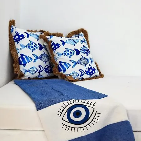 The Blue And White House In Ioulis, Kea *